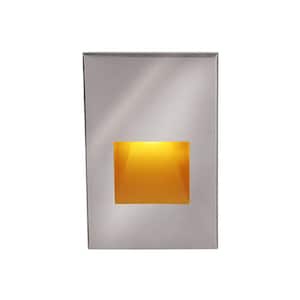 4-Watt Line Voltage 3000K Stainless Steel Integrated LED Vertical Amber Wall or Stair Light