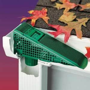 Wedge 9.5 in Green Downspout Screen Gutter Guard (4-pack)