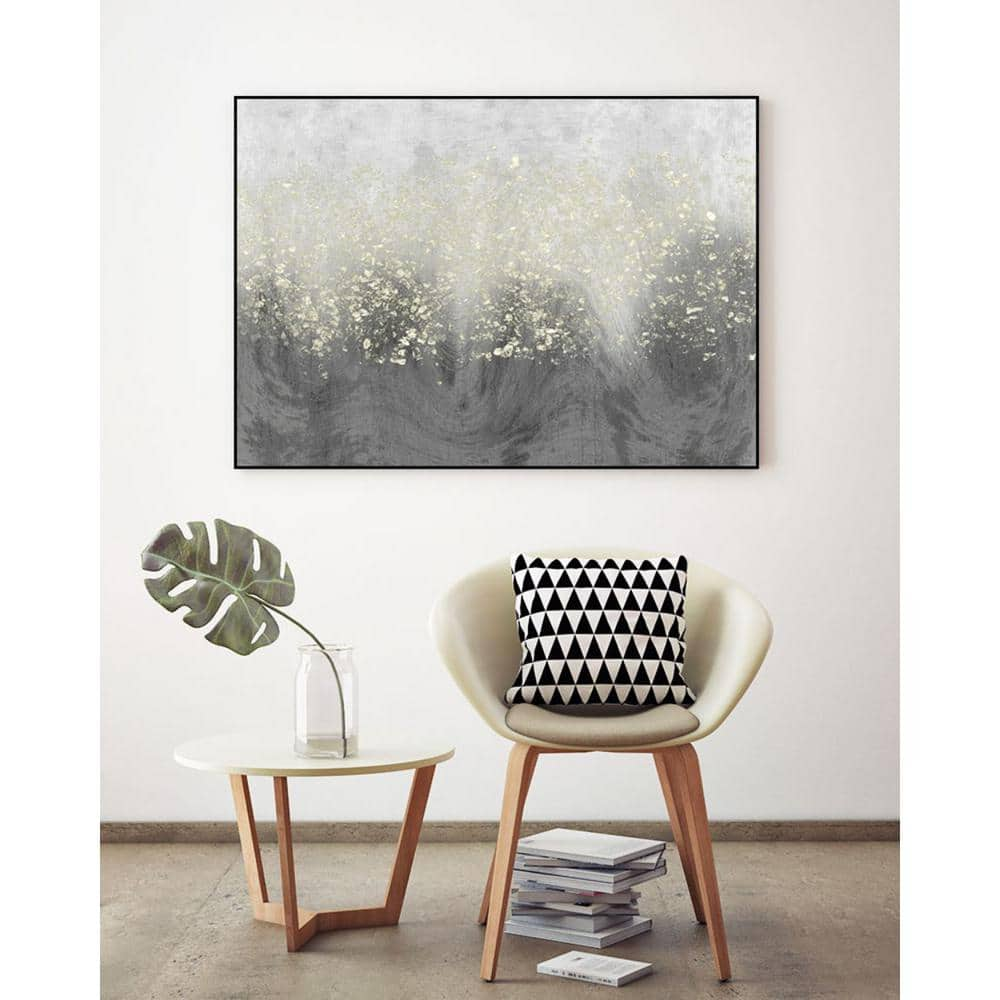 Glitter Swirl I' Acrylic Painting Print on Wrapped Canvas House of Hampton Size: 8 H x 12 W x 1.5 D