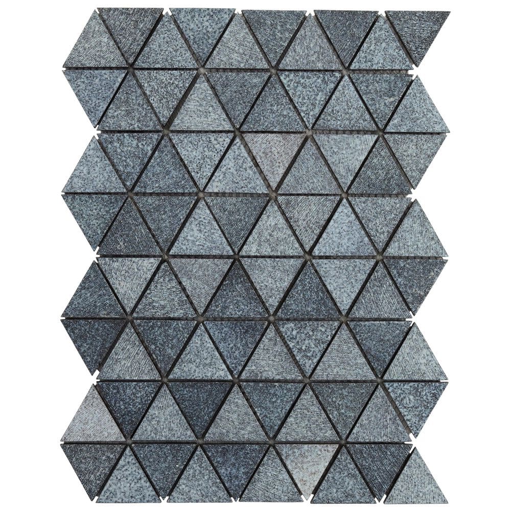 Williamsburg Blue 5 in. x 0.39 in. Triangle Glossy Lava Stone Mosaic Floor and Wall Tile Sample price history on PriceWatchPro