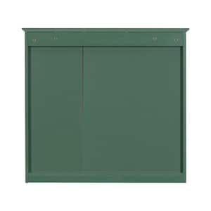 30 in. W x 18 in. D x 33 in. H Single Sink Freestanding Bath Vanity in Green with White Cultured Marble Top