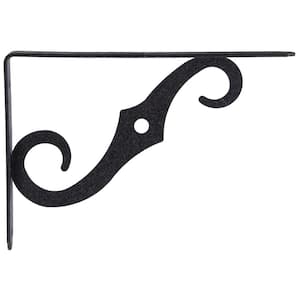 8 x 5-1/2 in. Antique Black Ornamental Shelf Bracket (10-Pack)