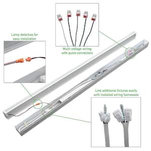 4 ft. 100-Watt Equivalent Integrated LED White Strip Light Fixture 5000K Linkable High Output 5000 Lumens Dimmable