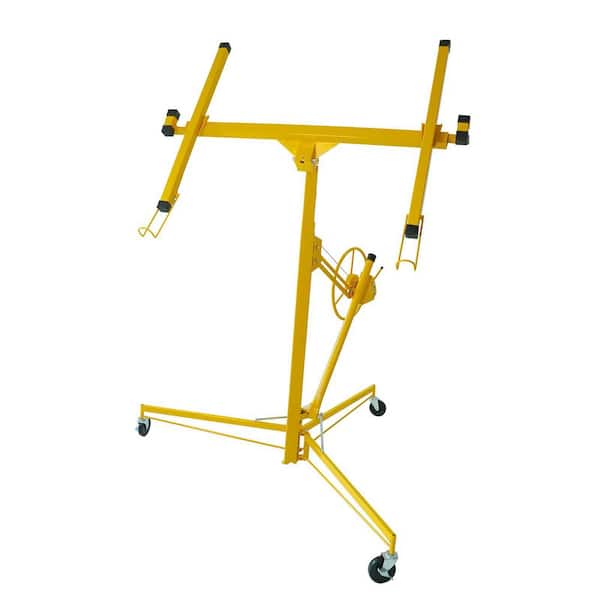 16 ft. 150LB Heavy Duty Sheetrock Hoist Holder, Drywall Panel Hoist, Yellow