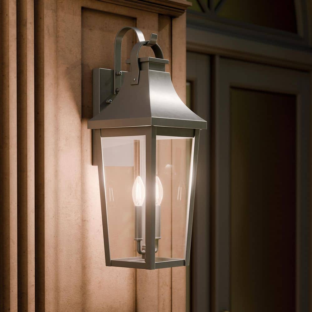 Cleary 24 in. 2-Light Outdoor Wall Light with Clear Glass in Olde Bronze price history on PriceWatchPro