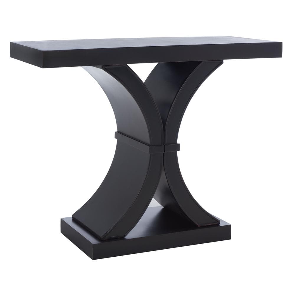Dryden 40" Black Wood Console Table with Storage