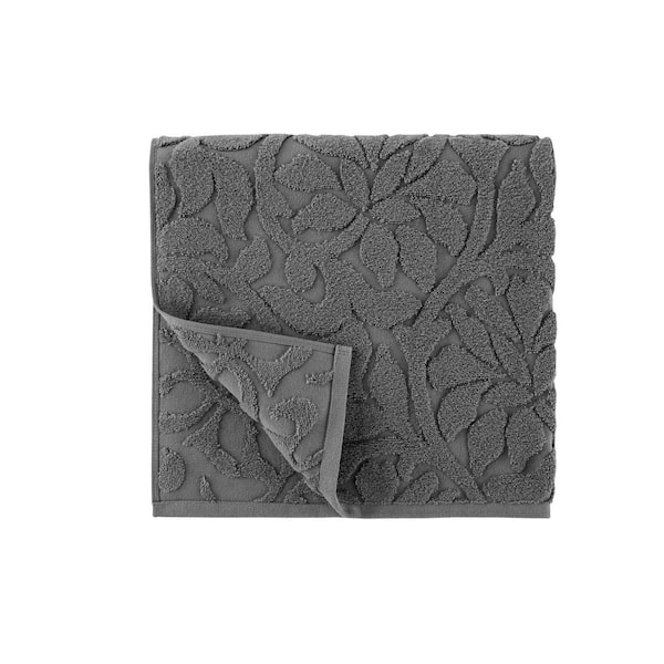 Home Decorators Collection Turkish Cotton Gray Sculpted Bath Towel