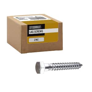 3/8 in. x 3 in. Hex Zinc Plated Lag Screw (25-Pack)
