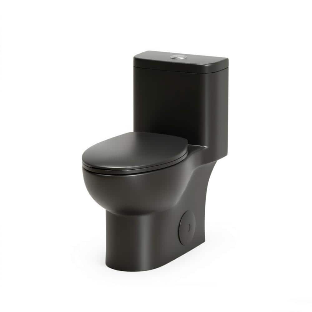 1-piece 1.1/1.6 GPF Dual Flush Ceramic Toilet in Matte Black, MAP 1000g, ADA Certified price history on PriceWatchPro