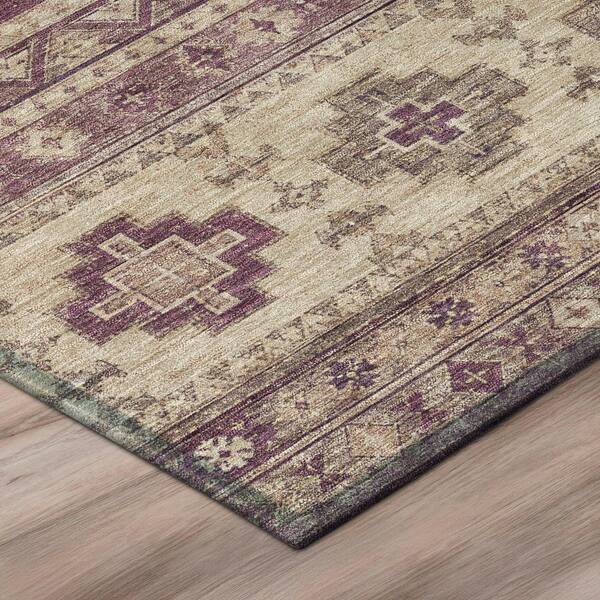 Chantille Machine Washable Indoor/Outdoor Abstract ACN3125 Plum 2 ft. x 3 ft. Accent Rug