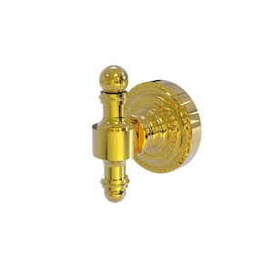 Retro Dot J-Robe Hook in Polished Brass