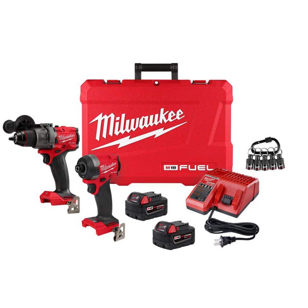 M18 FUEL 18V Brushless Cordless Hammer Drill/Impact 2-Tool Combo Kit w/ 2 Batteries with 5-Pc Hex Bit Holder price history on PriceWatchPro