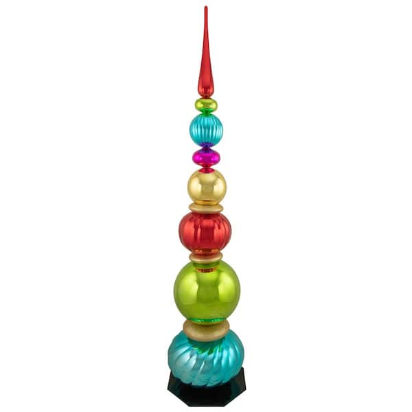 Northlight 54 in. Multi-Color Topiary Finial Tower Commercial Christmas Decoration