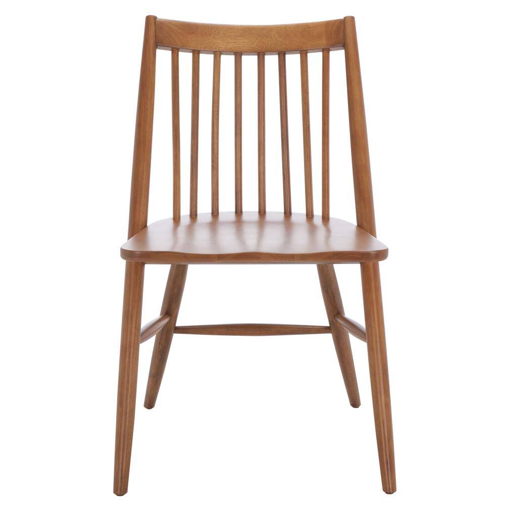 Walnut Upholstered Slat Back Side Chair, 21" Width
