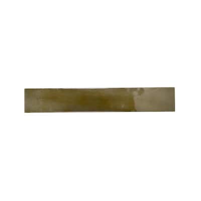 Silken Green 2.56 in. x 15.75 in. Glossy Ceramic Subway Wall Tile (10.76 sq. ft./Case) (38-Pack)