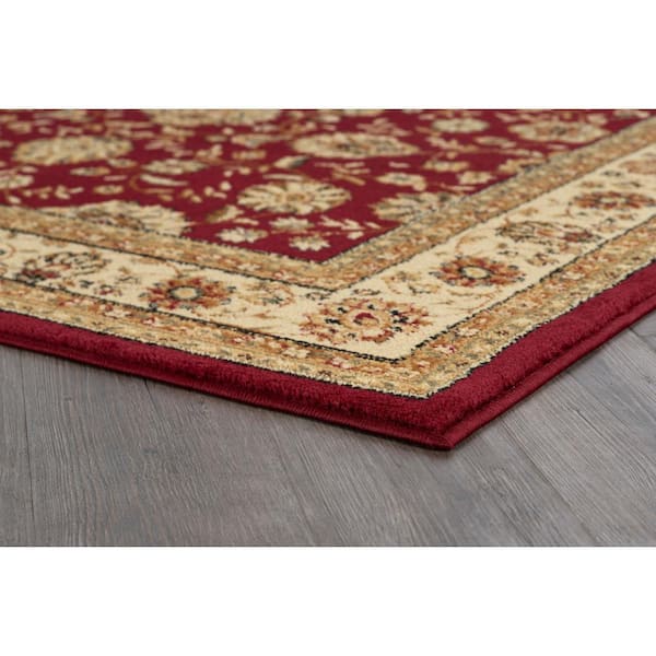 Tayse Rugs Elegance Red 9 Ft X 13, Home Depo Rugs