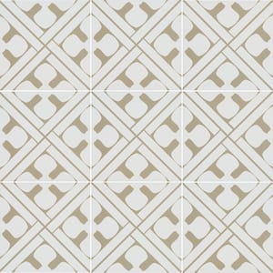 Magnolia 8 in. x 8 in. Beige Matte Porcelain Floor and Wall Tile (5.16 sq. ft./Case)