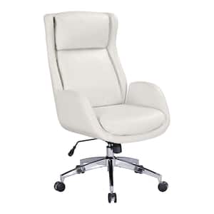 Blanchard Faux Leather Adjustable Height Office Chair in White