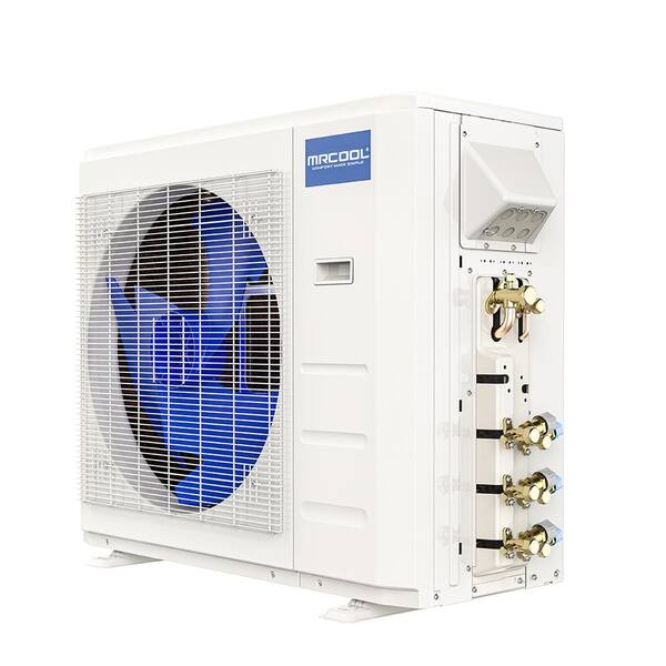 MRCOOL DIY 27,000 BTU 2.25-Ton 3-Zone 22 SEER Ductless Mini-Split AC and  Heat Pump with 9K+9K+9K u0026 16,16,16ft Lines DIYM327HPW00C00 - The Home Depot