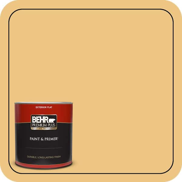BEHR PREMIUM PLUS 1 qt. #M290-4 Garbanzo Paste Flat Exterior Paint & Primer
