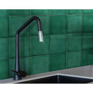 Kaze Green 11.73 in. x 15.67 in. Glossy Ceramic Mosaic Wall Tile (1.277 sq. ft./Piece)