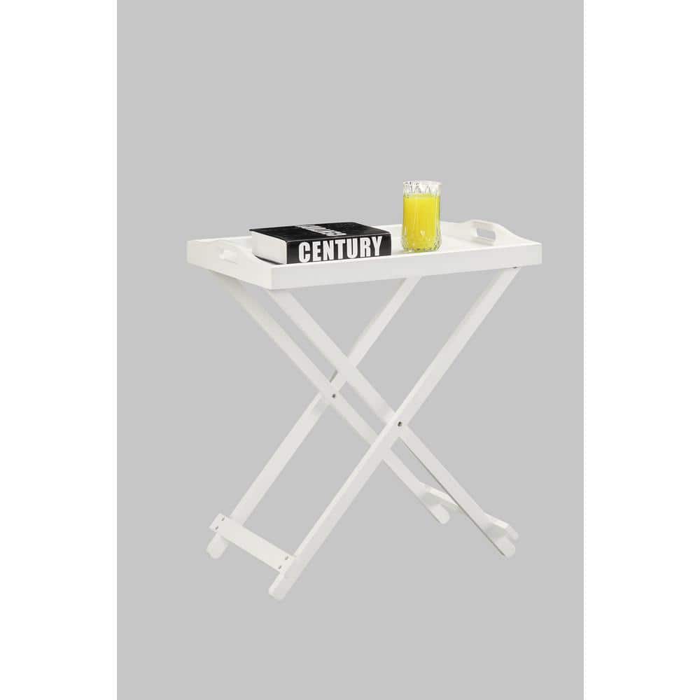 Designs2Go Sleek White Foldable Tray Table