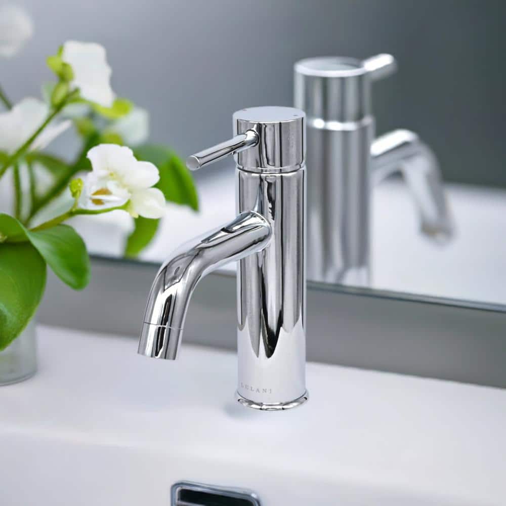 St. Lucia Sleek Chrome Single Hole Bathroom Faucet