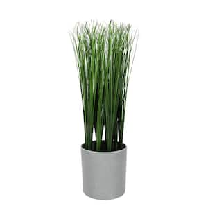 15 in. Artificial Onion Grass Plant in Pot