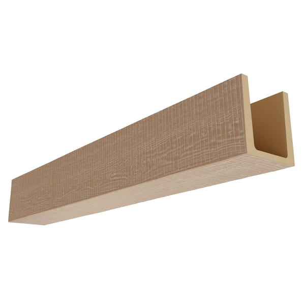 Heritage Timber 7.5 in. x 5.5 in. x 20 ft. Resewn Rip Vanilla Chai Faux Wood Beam