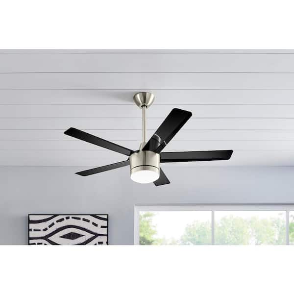 Integrated LED Indoor Ceiling Fan Home Decorators Collection Merwry 52 in 