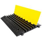 5-Channel Rubber Cable Protector Ramp for 1.25 in. Dia Cables