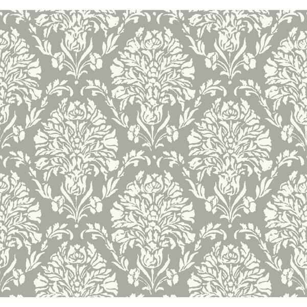York Wallcoverings 60.75 sq. ft. Block Print Damask Wallpaper