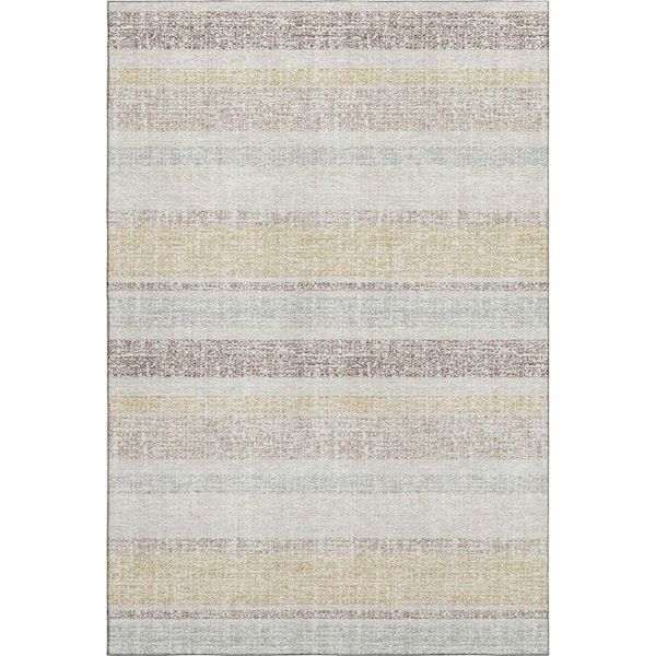 Mayfield Premium Machine Washable Abstract AMF2122 Ivory 10 ft. x 14 ft. Area Rug