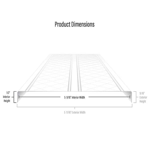 Deck-Top - 8 ft. x 1/2 in. x 5-1/2 in. Coastal Grey PVC Decking Board Covers for Composite and Wood Patio Decks (10-Pack)
