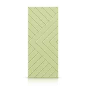 24 in. x 80 in. Hollow Core Sage Green Stained Composite MDF Interior Door Slab