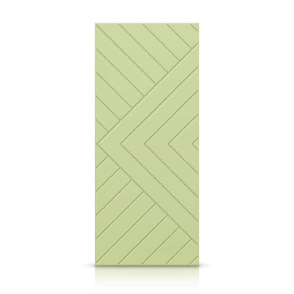 CALHOME 32 in. x 80 in. Hollow Core Sage Green Stained Composite MDF Interior Door Slab