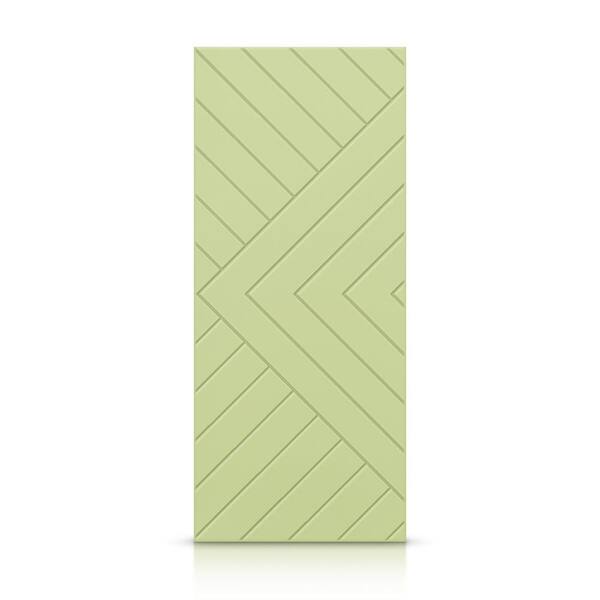 CALHOME 38 in. x 84 in. Hollow Core Sage Green Stained Composite MDF Interior Door Slab