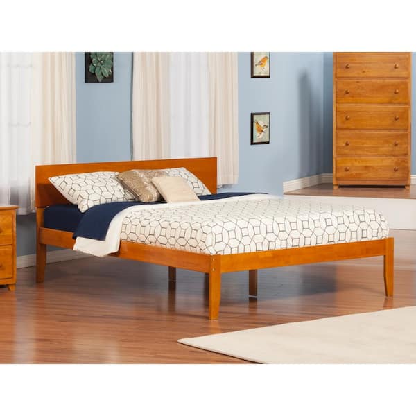 AFI Orlando Brown Solid Wood Frame Queen Platform Bed