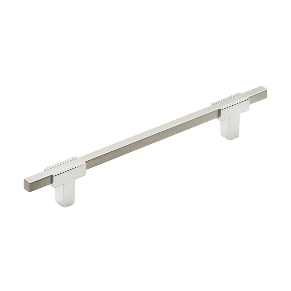 Urbanite 6-5/16 in. (160mm) Modern Polished Chrome/Satin Nickel Bar Cabinet
