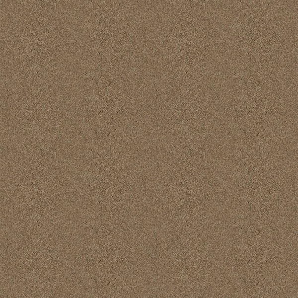 Watercolors I - Log Cabin - Brown 15 ft. 28.8 oz. Polyester Texture Installed Carpet