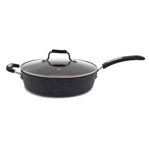 GreenLife Diamond 5 qt. Aluminum Ceramic Nonstick Saute Pan in Turquoise  with Glass Lid CC002348-001 - The Home Depot