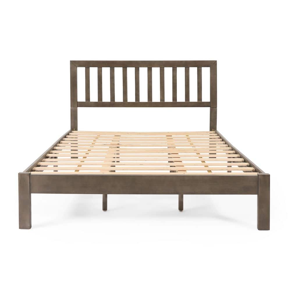 Noble House Grey Wood Queen Bed Frame 71058 The Home Depot