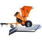 3 in. 7 HP Gas Powered Kohler Engine Direct Drive 3-in-1 Chipper Shredder Vacuum Mulcher Kit with Trailer Tow Hitch