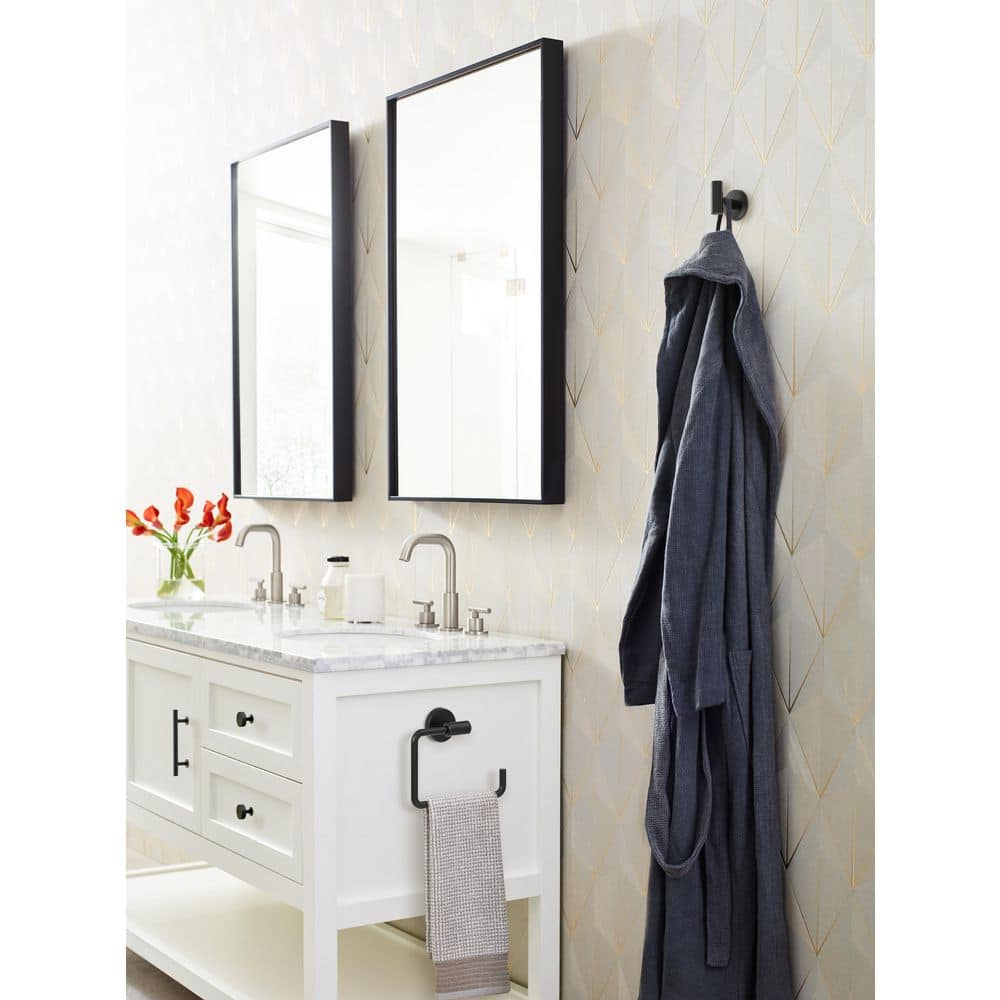 Matte Black Modern Minimalist Single Prong Robe Hook