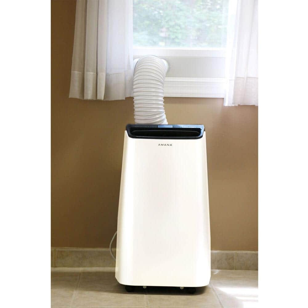Amana 12000 BTU White and Black Portable Air Conditioner with Remote