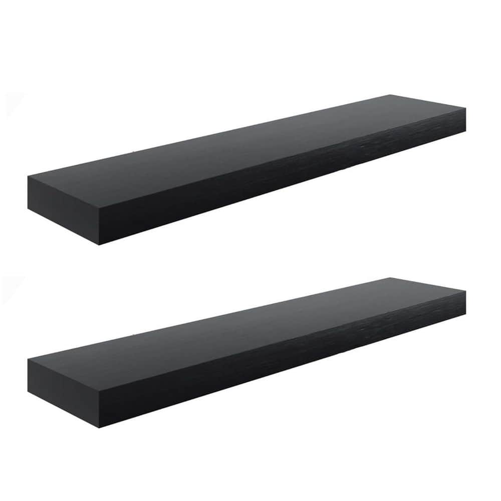30 in. W x 6.5 in. D Black Farmhouse Floating Shelves Decorative Wall Shelf