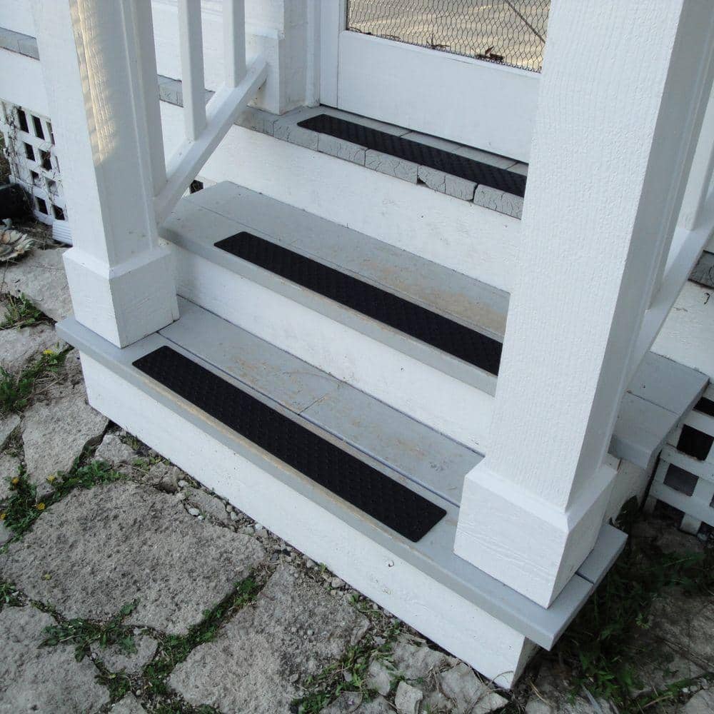 Black Powder Coated Aluminum Non-Slip Stair Tread, 3.75" x 30"