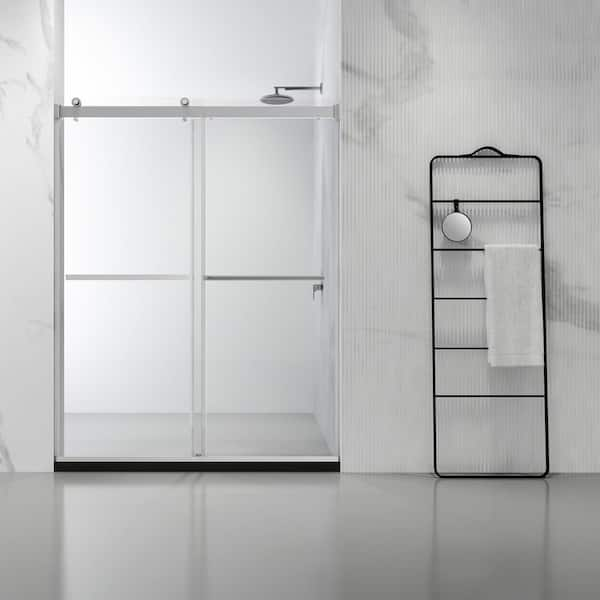 ROSWELL Spezia 60 in. x 76 in. Frameless Sliding Shower Door in Chrome