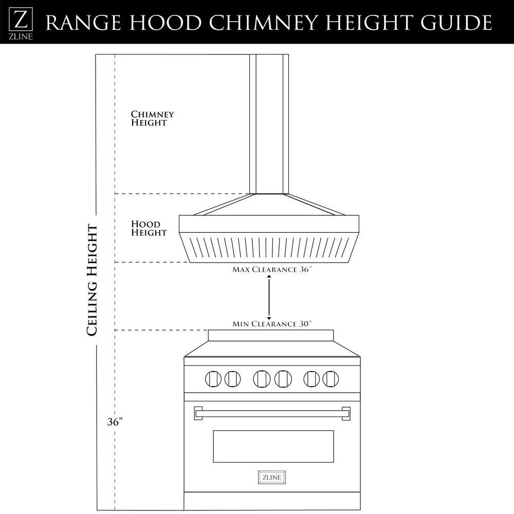 30" Stainless Steel Convertible Island Range Hood with Glass Canopy
