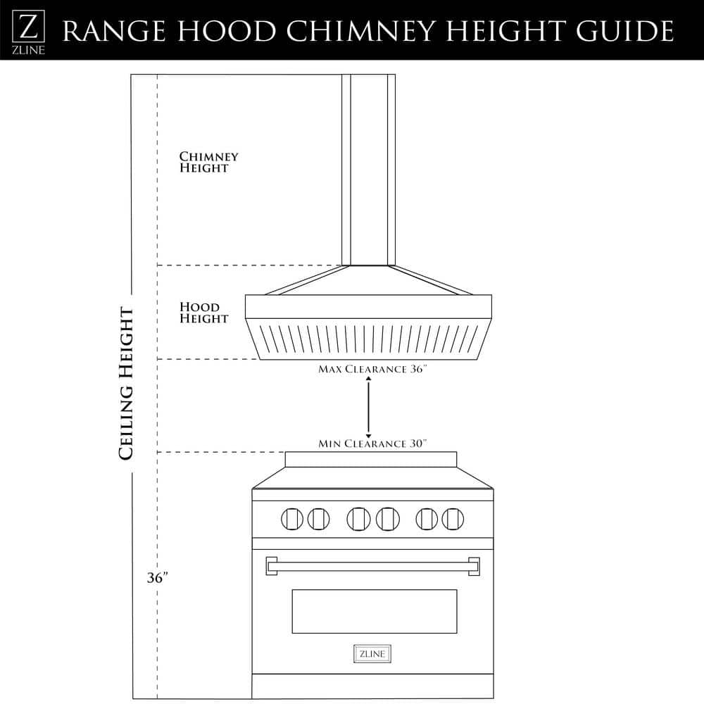 ZLINE 30 in. Convertible Vent Isl& Mount Range Hood in Stainless Steel & Glass (GL9i-30)